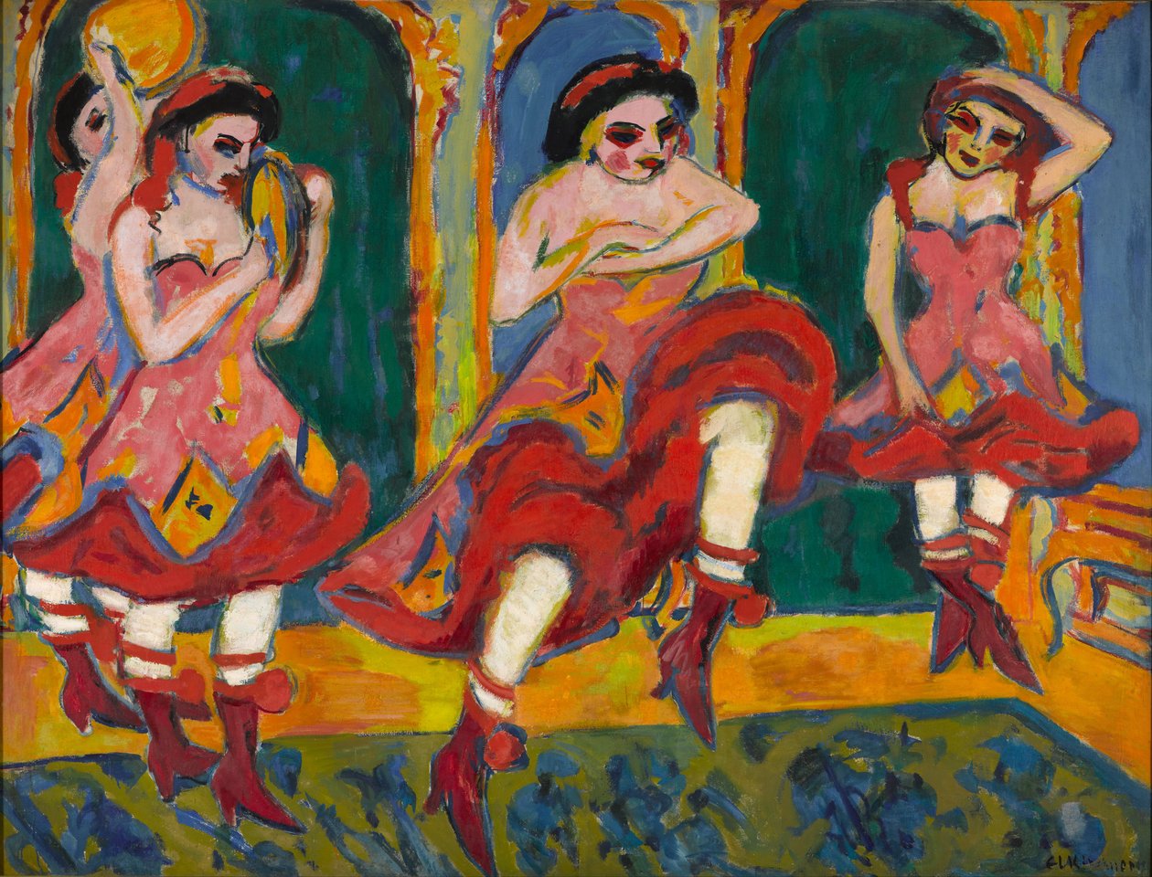 Czardas-tanssijat, 1908-1920 tekijältä Ernst Ludwig Kirchner