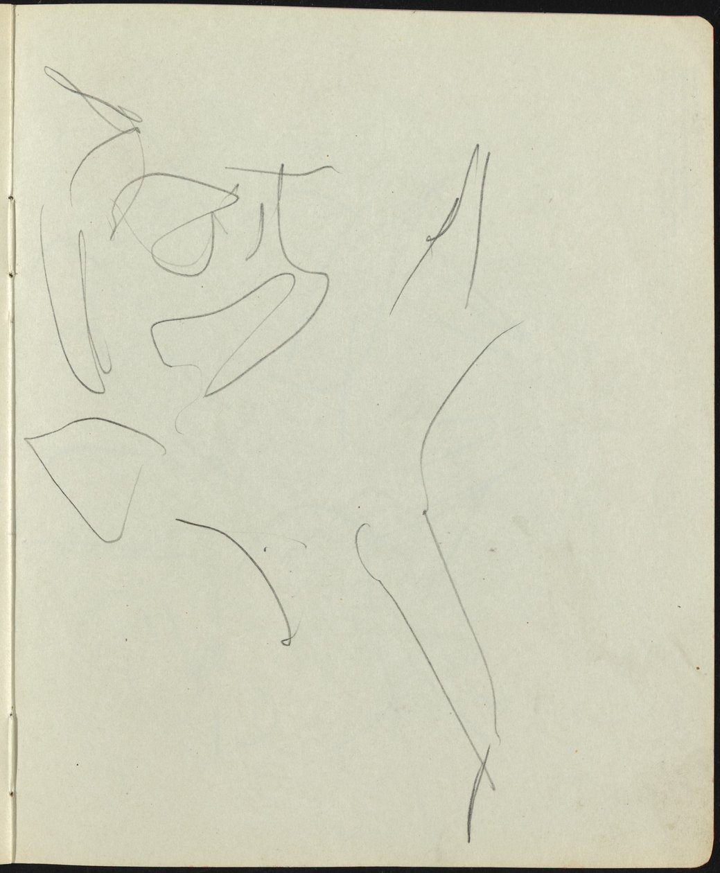 Tanssijat ja esiintyjät (sivu luonnoskirjasta) tekijältä Ernst Ludwig Kirchner