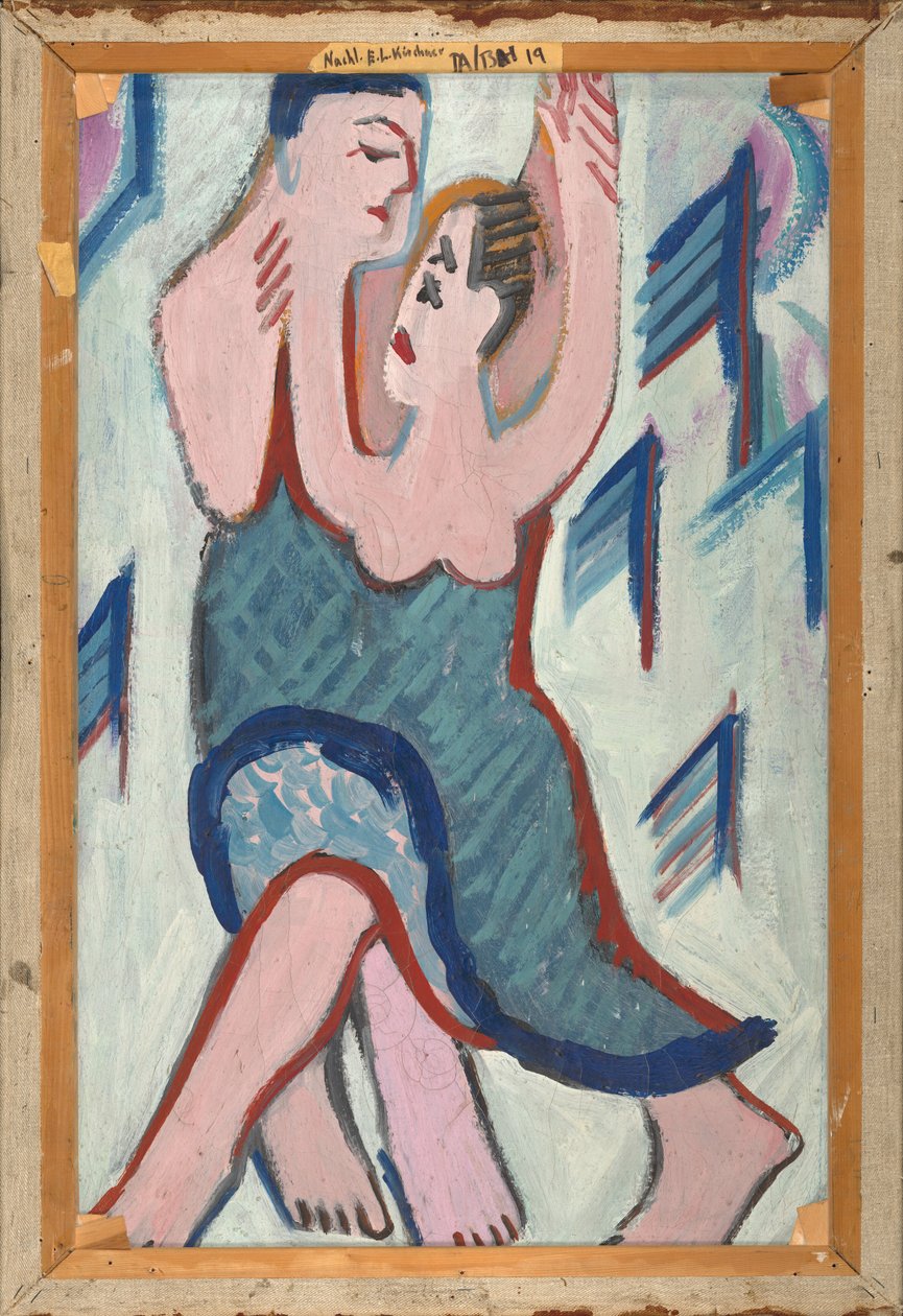 Tanssiva pariskunta lumessa [käänteinen] tekijältä Ernst Ludwig Kirchner