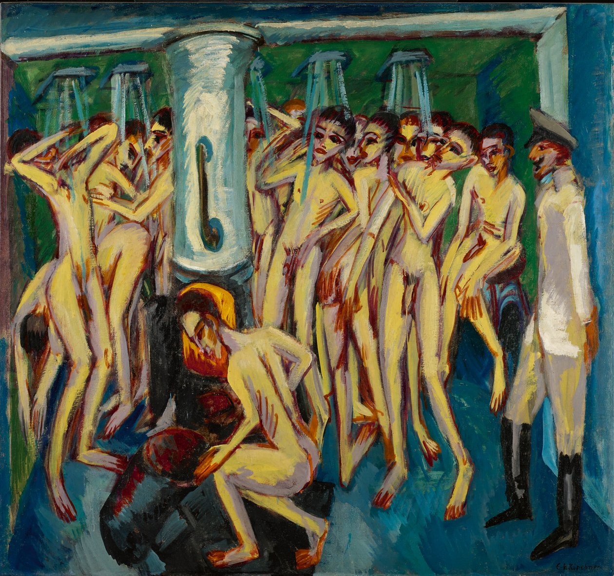 Sotilaiden tykistömiehet, 1915. tekijältä Ernst Ludwig Kirchner