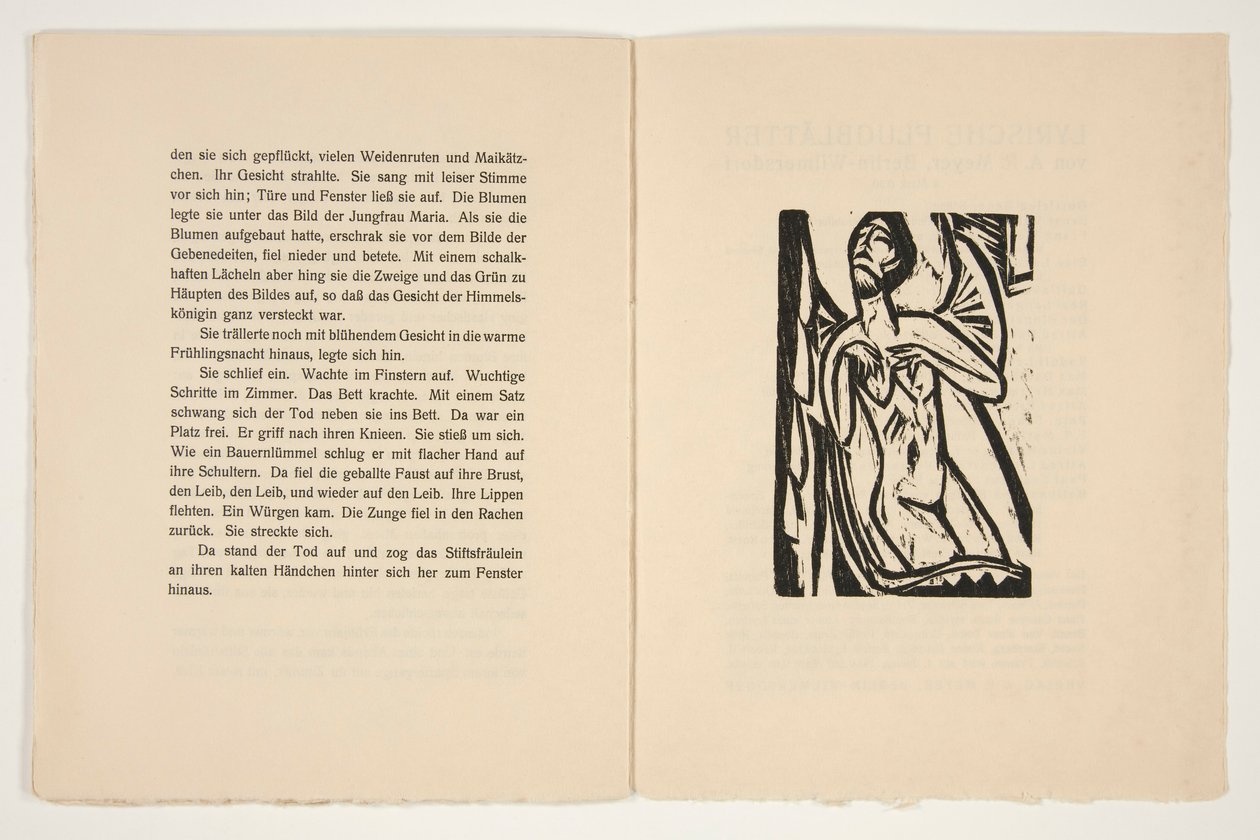 Kanoness ja kuolema. Kuvituksia Alfred Doeblinin romaaniin tekijältä Ernst Ludwig Kirchner