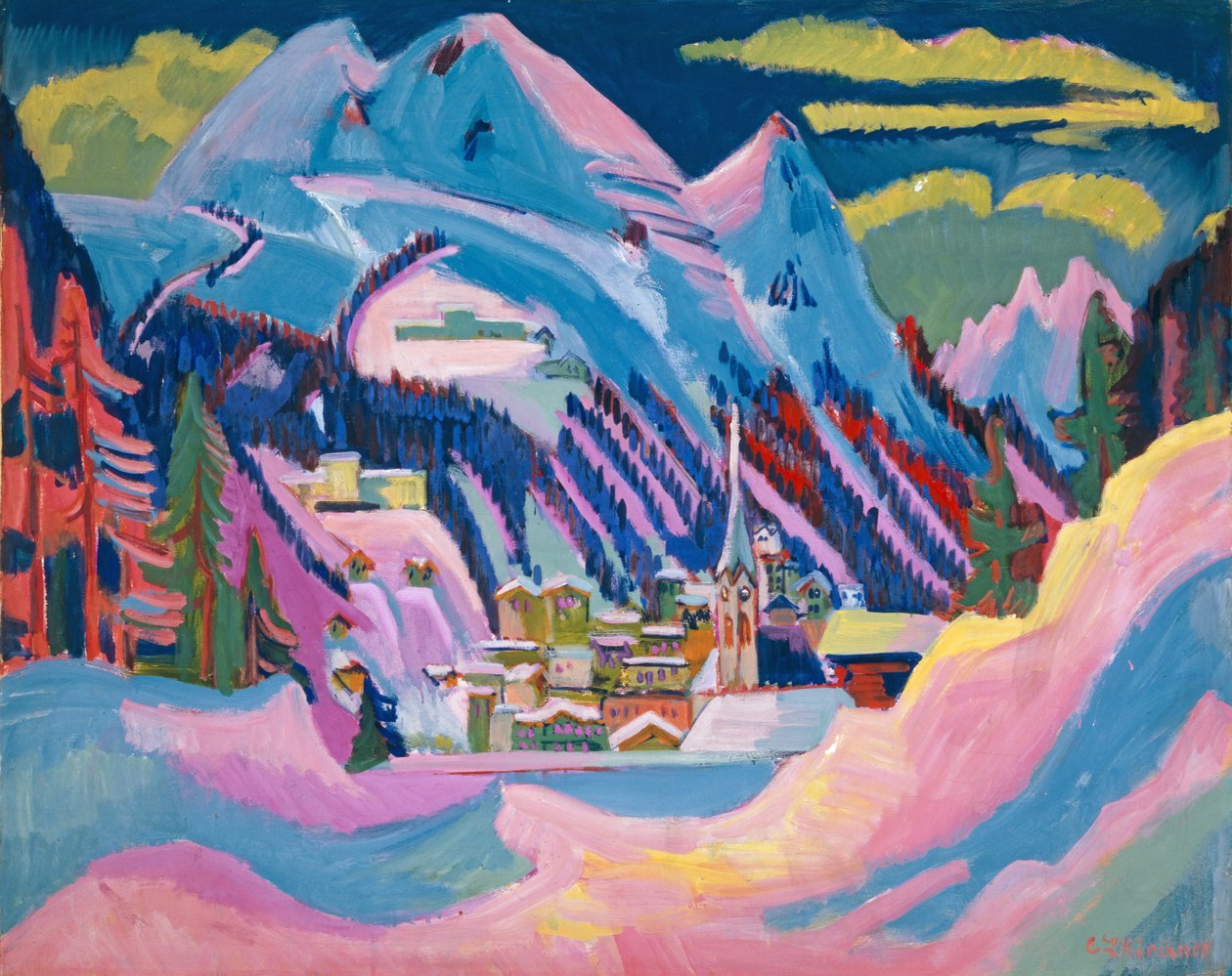 Davos talvella, 1923 tekijältä Ernst Ludwig Kirchner