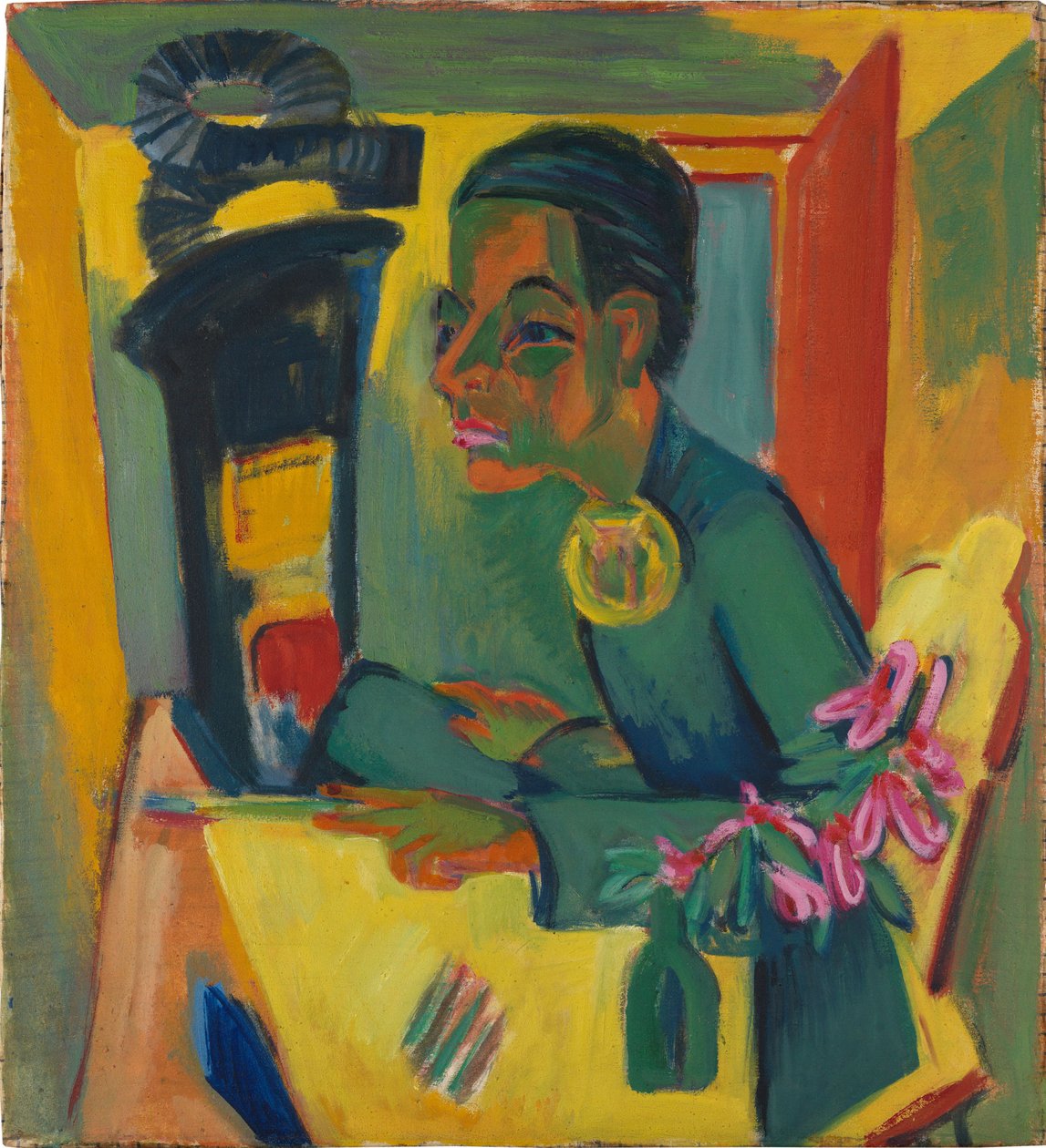 "Maalari" (omakuva) tekijältä Ernst Ludwig Kirchner