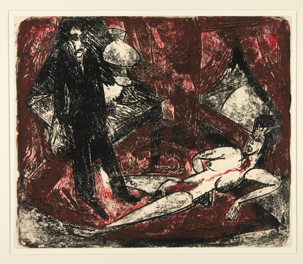 Der Moerder (Murhaaja), kuvitus Zolalle tekijältä Ernst Ludwig Kirchner