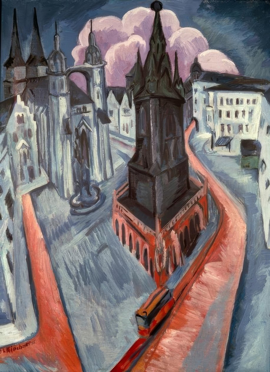 Der Rote Turm Hallessa tekijältä Ernst Ludwig Kirchner