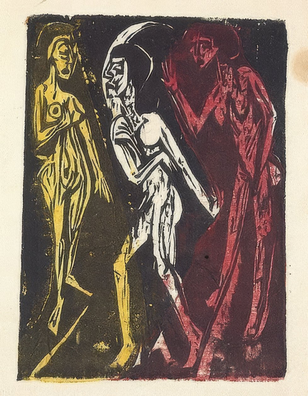 Naisten välinen tanssi. 1919 tekijältä Ernst Ludwig Kirchner