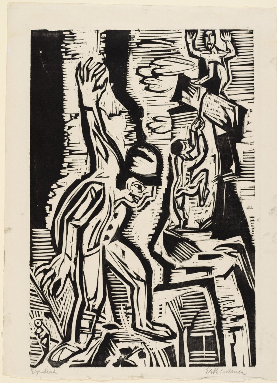 Vuorikiipeilijät tekijältä Ernst Ludwig Kirchner