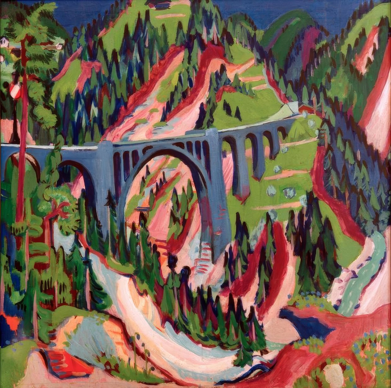 Silta niittyjen vieressä tekijältä Ernst Ludwig Kirchner