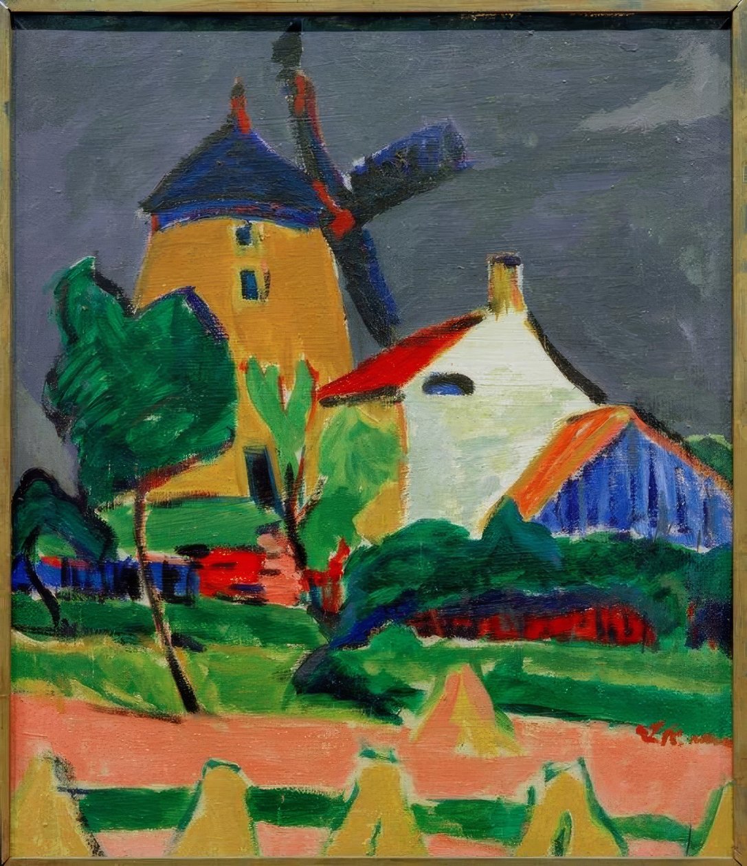Die Windmühle bei Moritzburg tekijältä Ernst Ludwig Kirchner