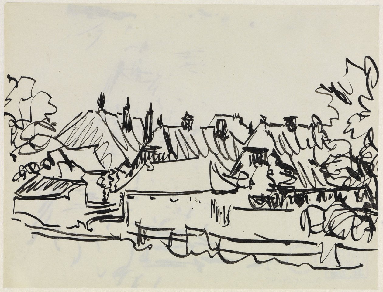 Kylä Fehmarnissa tekijältä Ernst Ludwig Kirchner