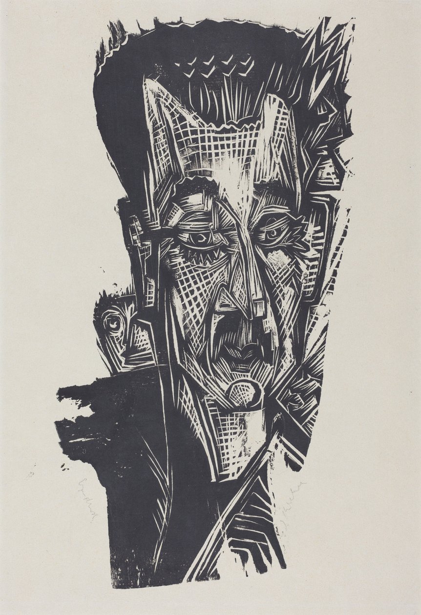 Tohtori Ludwig Binswanger (tohtori Ludwig Binswangerin pää) tekijältä Ernst Ludwig Kirchner