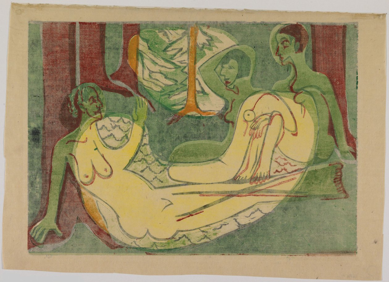 Kolme näytöstä metsässä tekijältä Ernst Ludwig Kirchner
