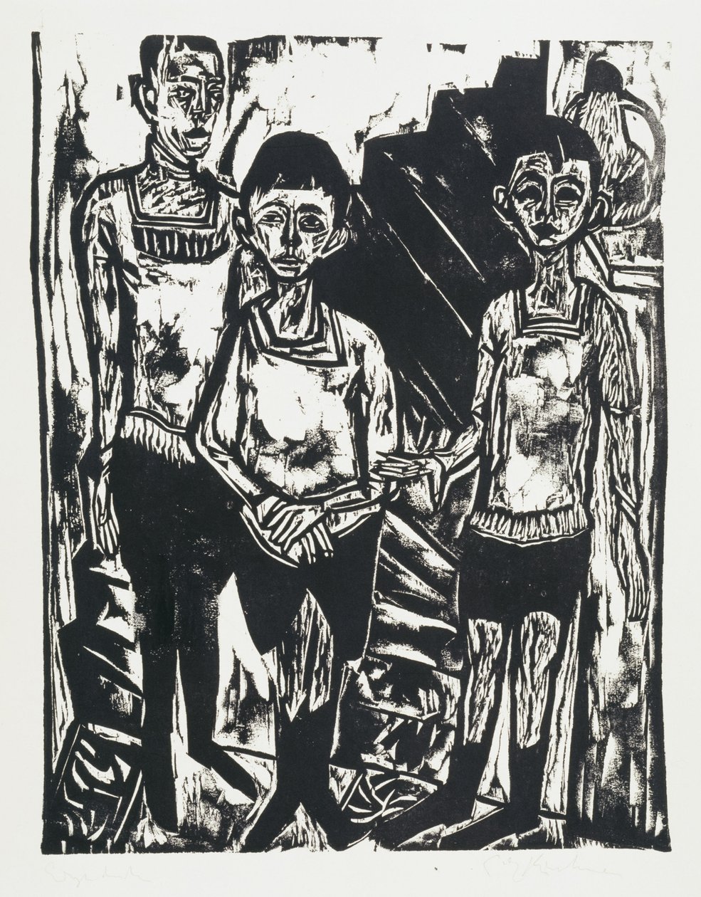 Kolme poikaa (Fehrin pojat) tekijältä Ernst Ludwig Kirchner