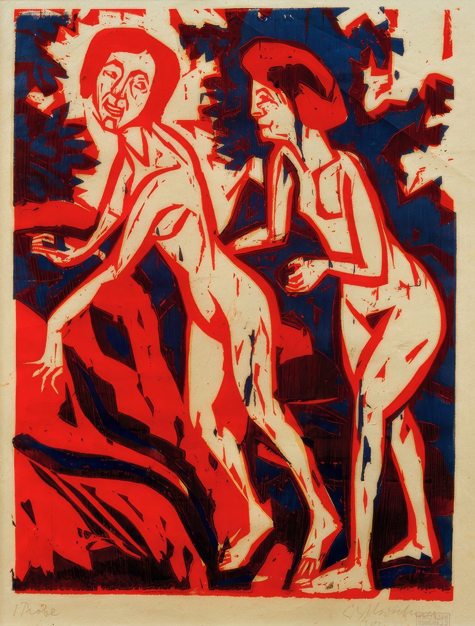 E.L.Kirchner, Badende tekijältä Ernst Ludwig Kirchner