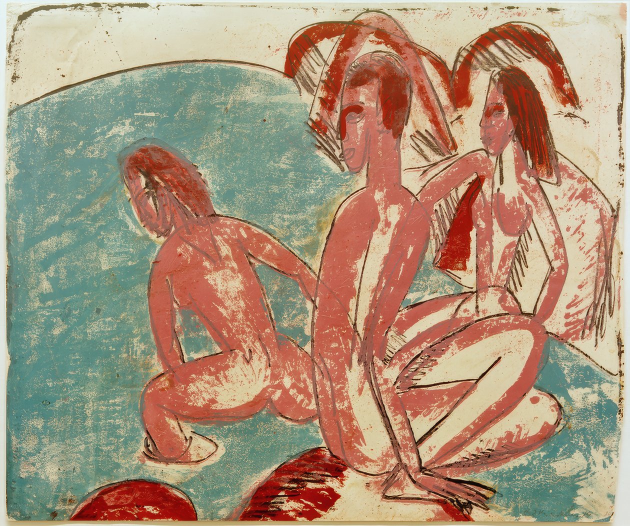 E.L.Kirchner, Kolme uimaria kivien äärellä tekijältä Ernst Ludwig Kirchner