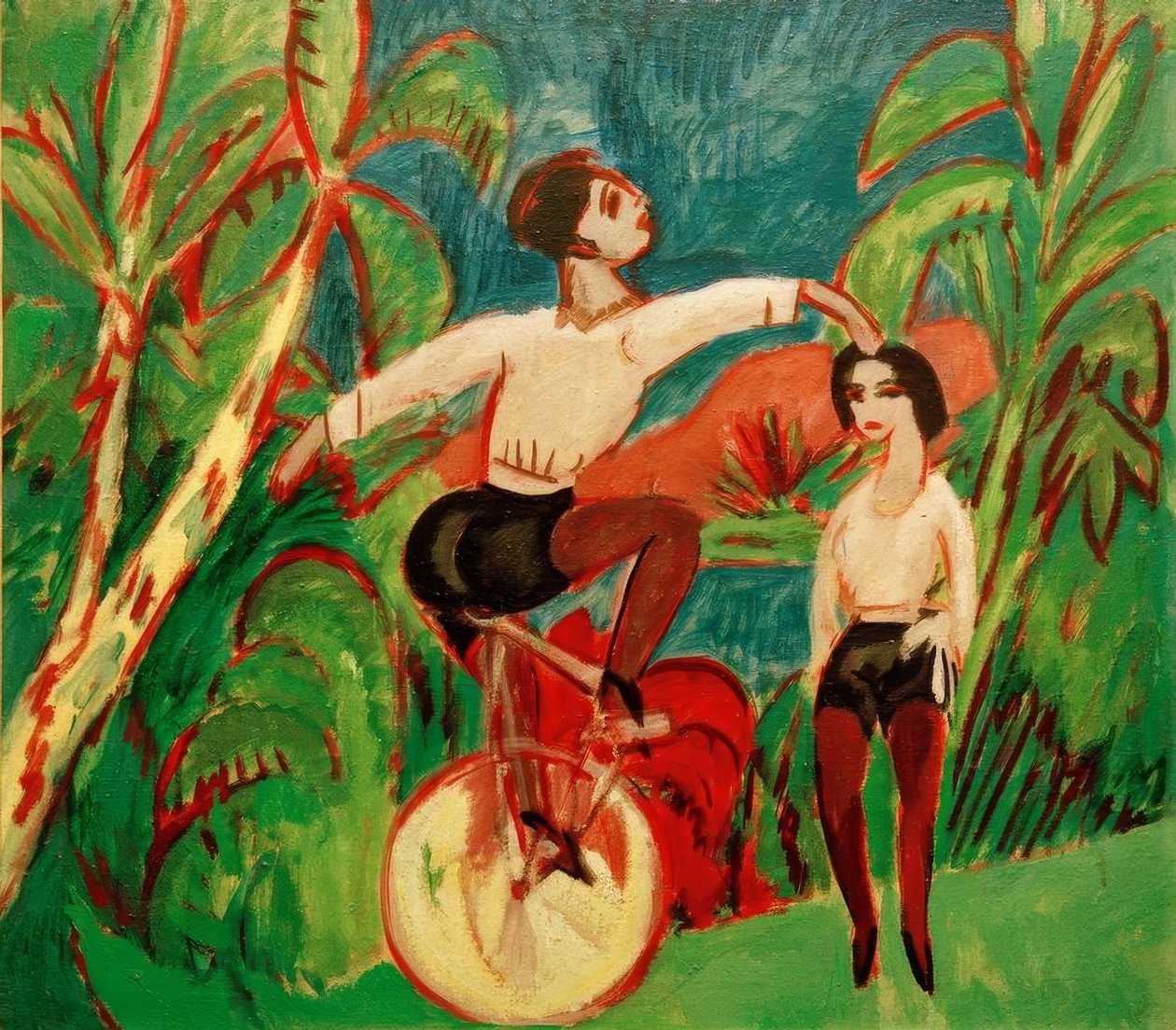 Yksipyöräilijät tekijältä Ernst Ludwig Kirchner