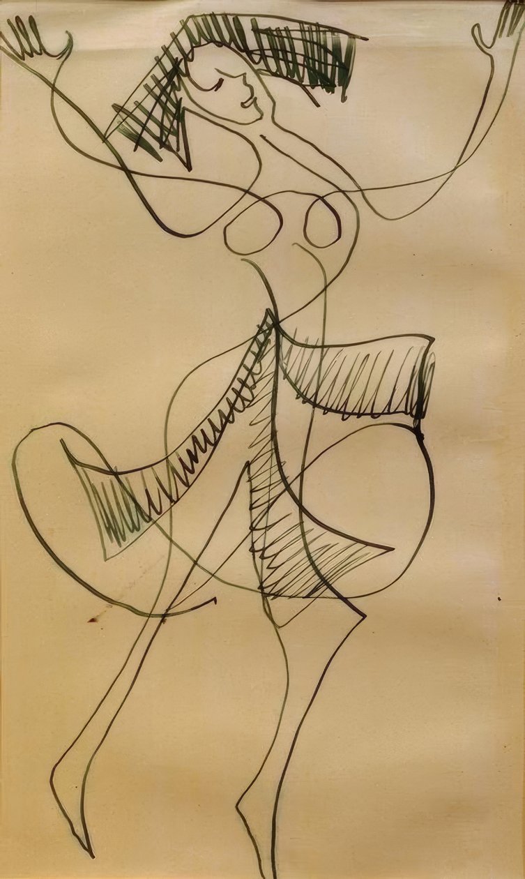 Ekstaattinen tanssija tekijältä Ernst Ludwig Kirchner