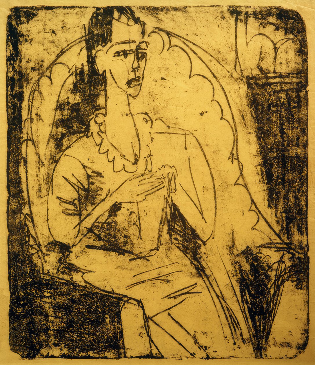Fanny nojatuolissa tekijältä Ernst Ludwig Kirchner