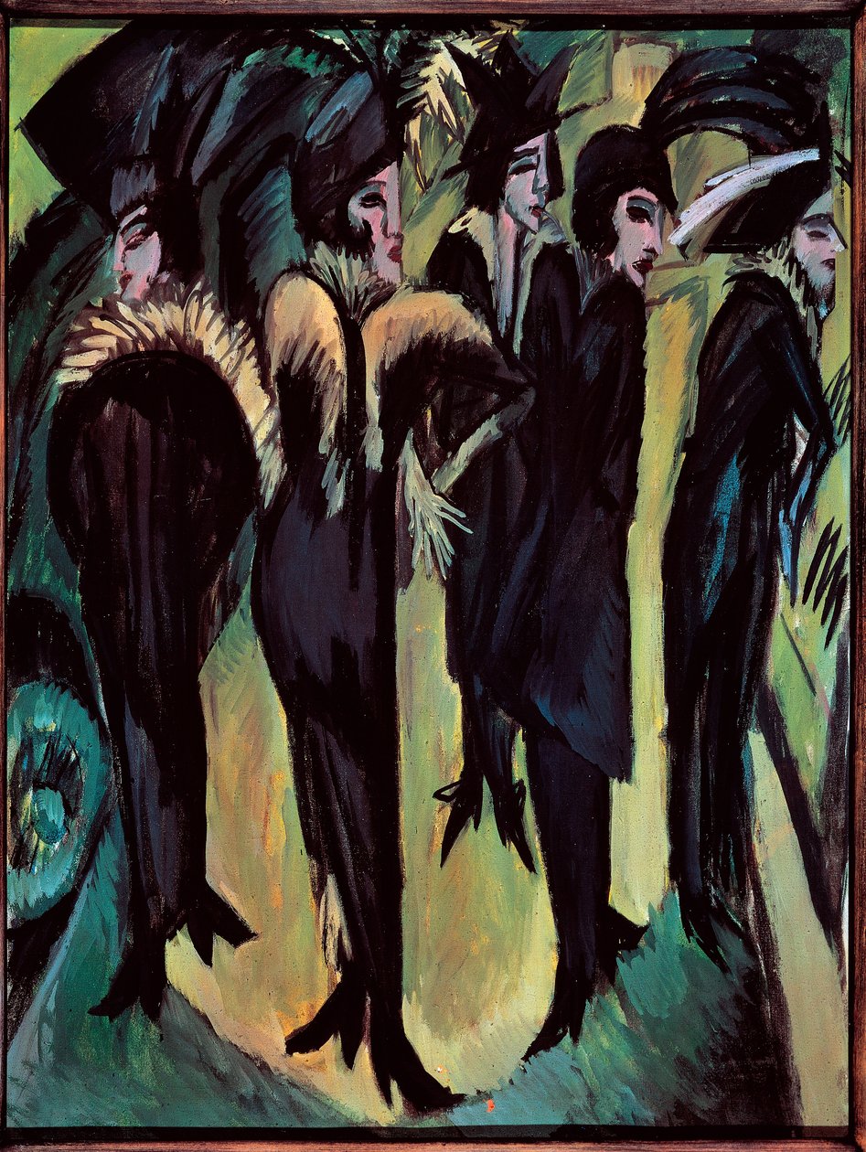 Viisi naista kadulla tekijältä Ernst Ludwig Kirchner