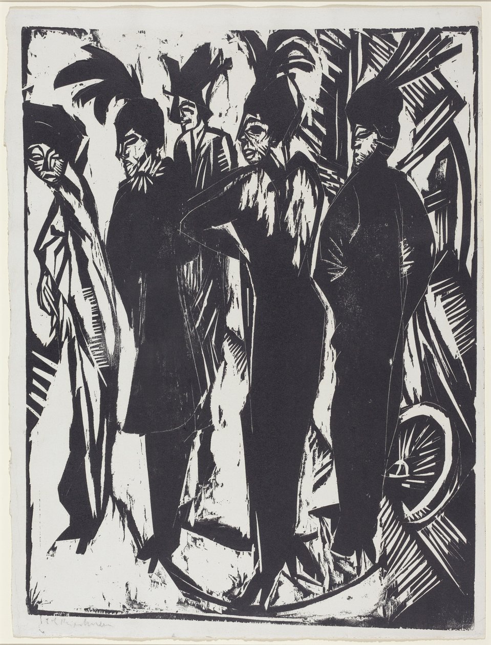 Viisi naista kadulla tekijältä Ernst Ludwig Kirchner