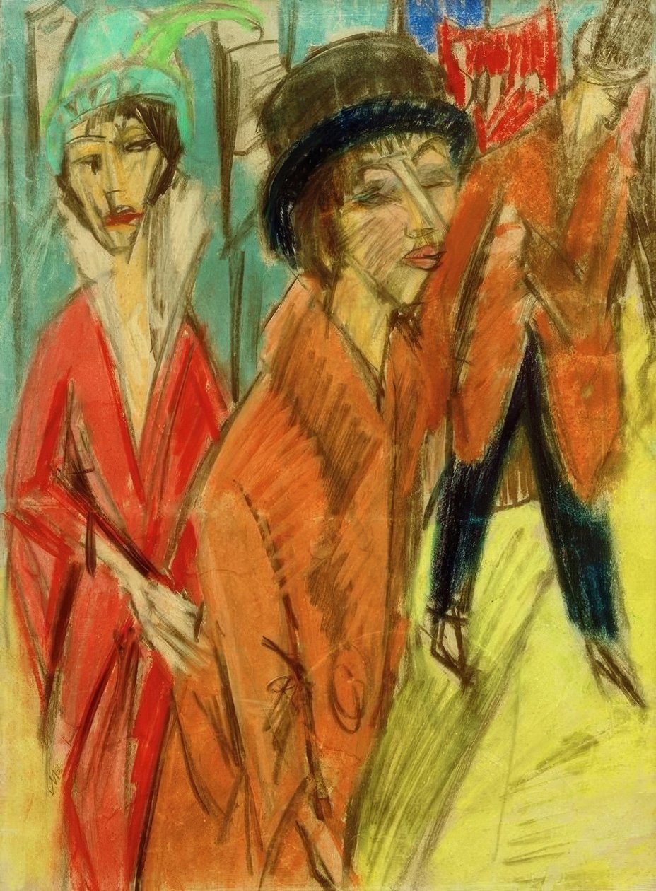 Naiset kadulla tekijältä Ernst Ludwig Kirchner