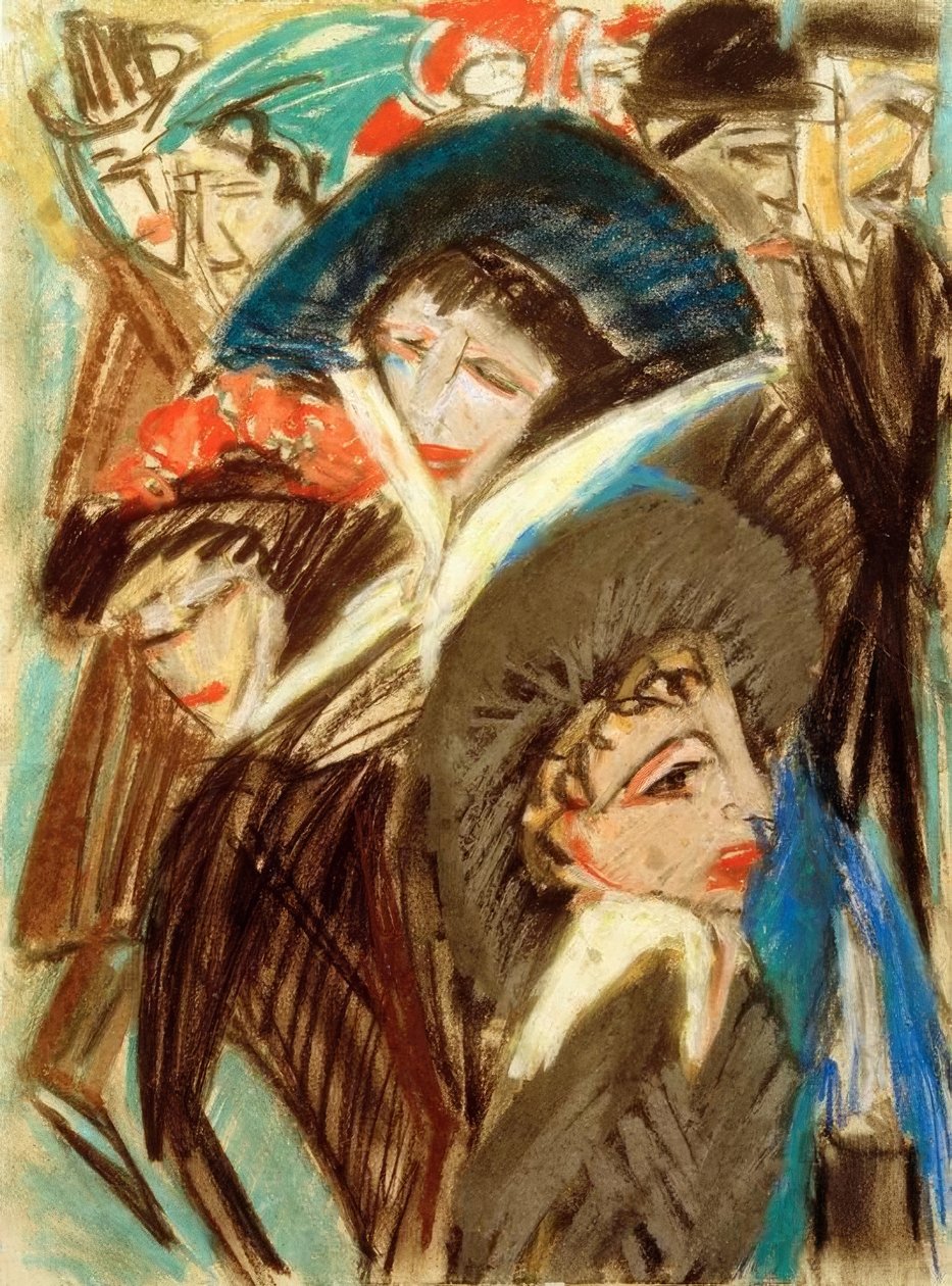 Naisia ​​kadulla tekijältä Ernst Ludwig Kirchner