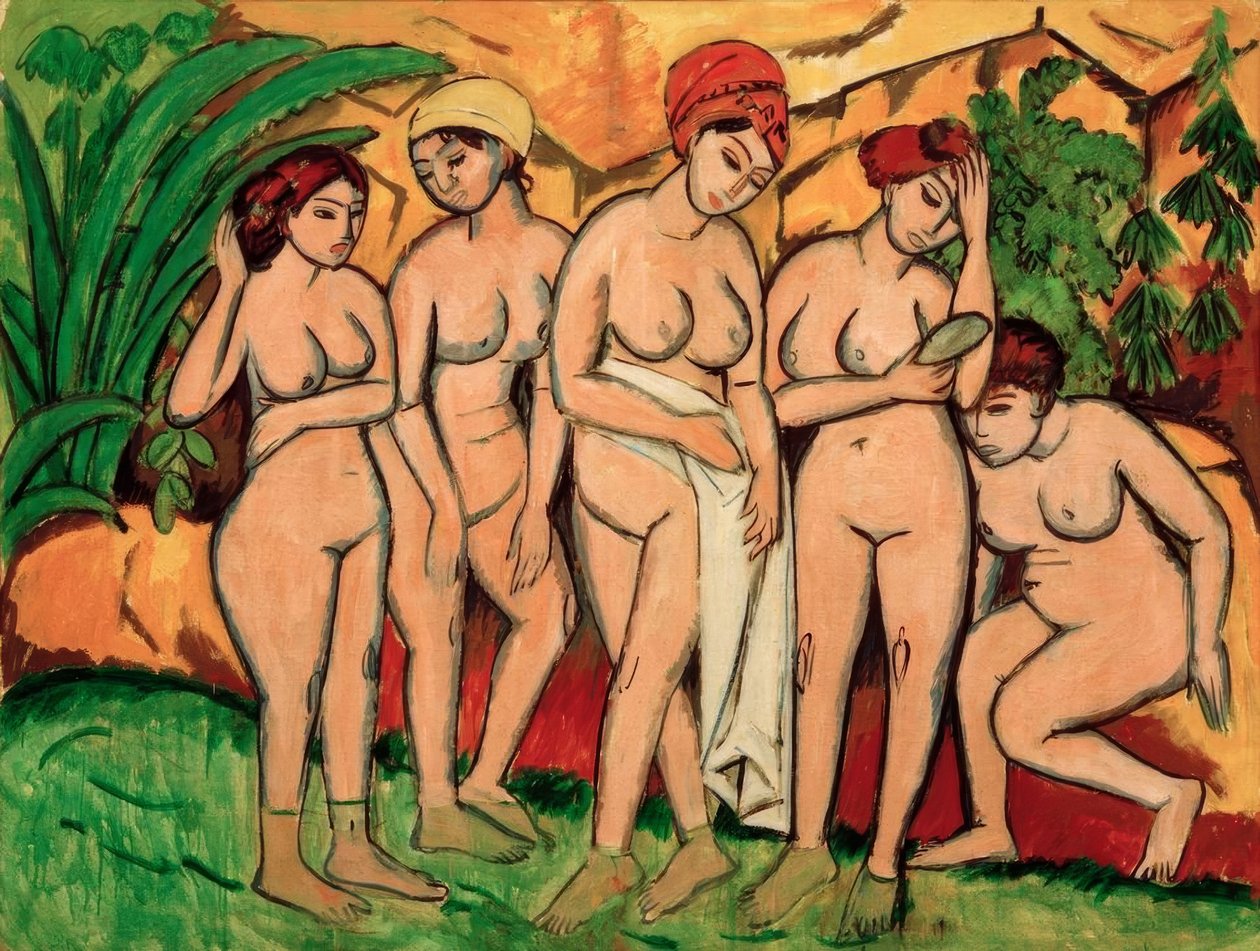 Naiset kylvyssä tekijältä Ernst Ludwig Kirchner