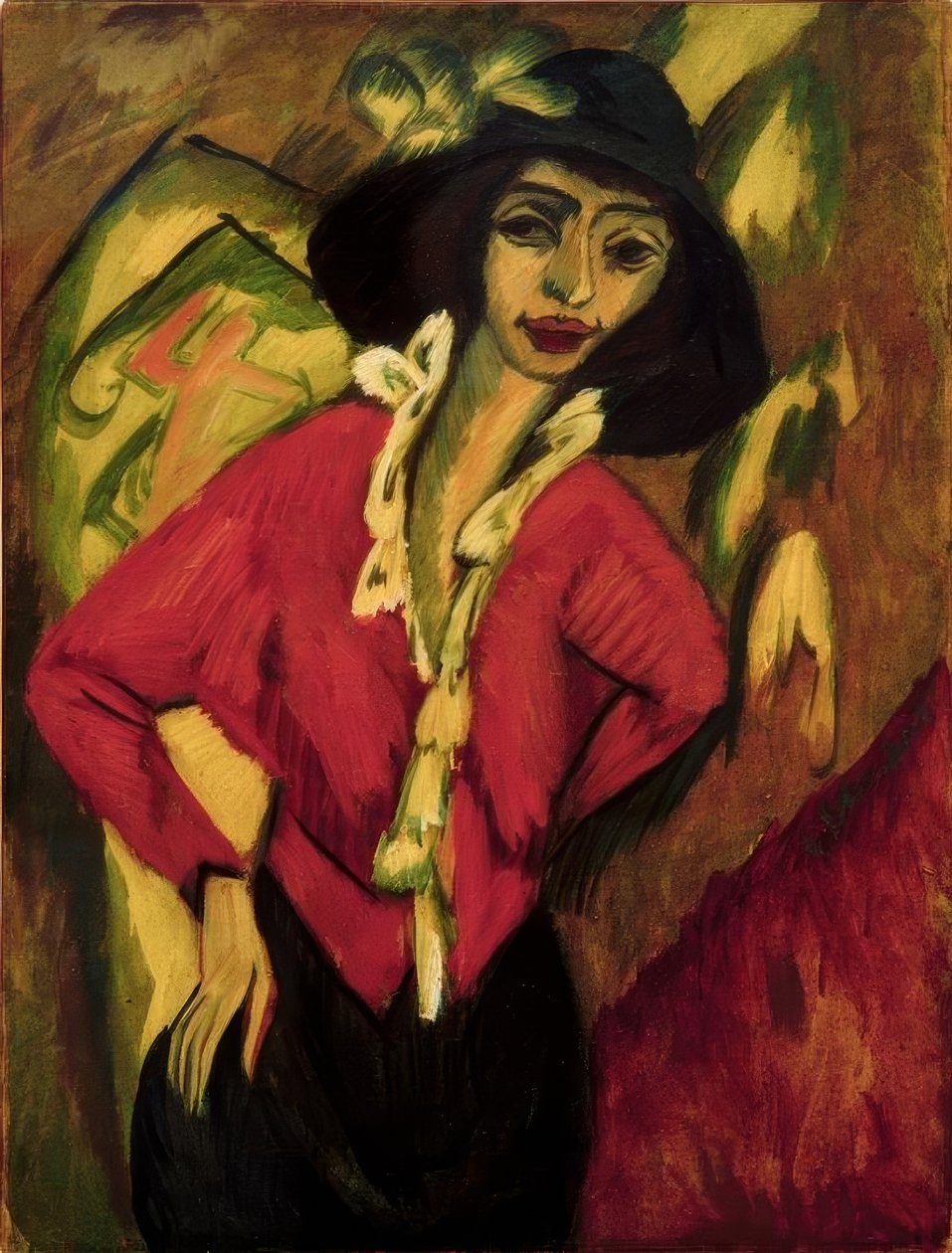 Naisen pää, Gerda tekijältä Ernst Ludwig Kirchner