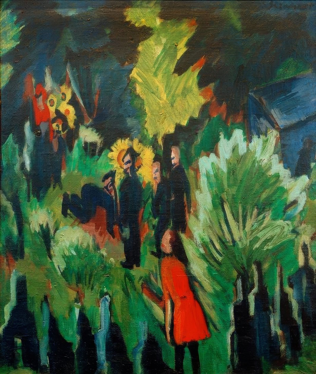 Graef puutarha Jenassa tekijältä Ernst Ludwig Kirchner