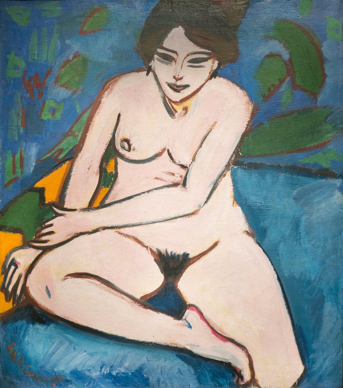 Saksa: Alaston sinisellä pohjalla Alaston sinisellä pohjalla tekijältä Ernst Ludwig Kirchner