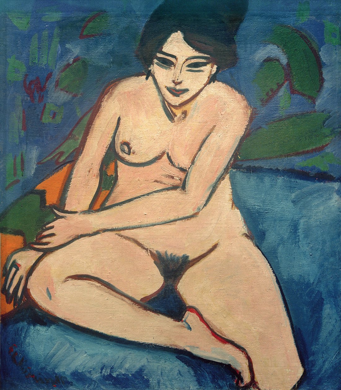 Saksa: Alaston sinisellä pohjalla Alaston sinisellä pohjalla tekijältä Ernst Ludwig Kirchner
