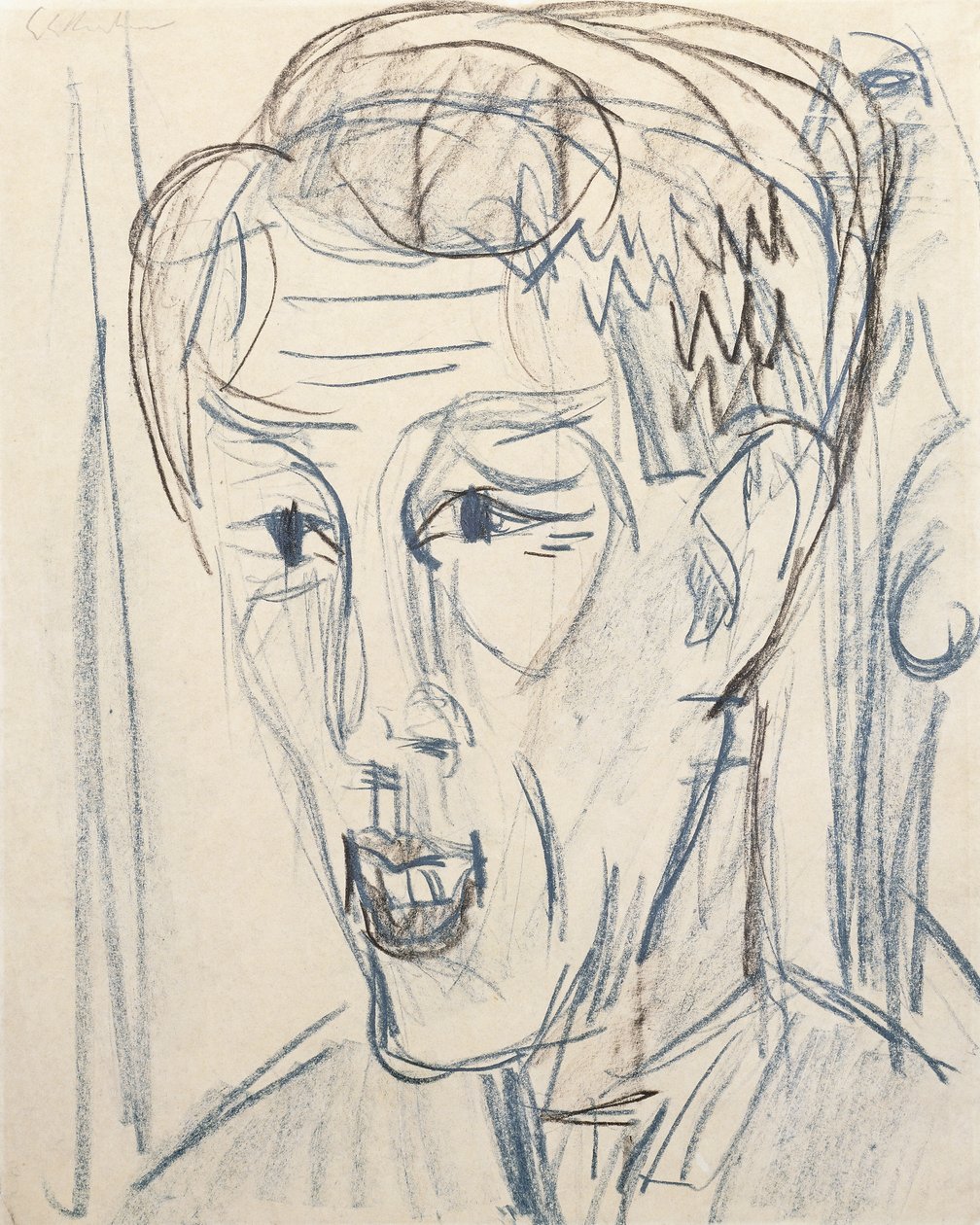 Bauknechtin johtaja; Pää Bauknecht, 1922 tekijältä Ernst Ludwig Kirchner