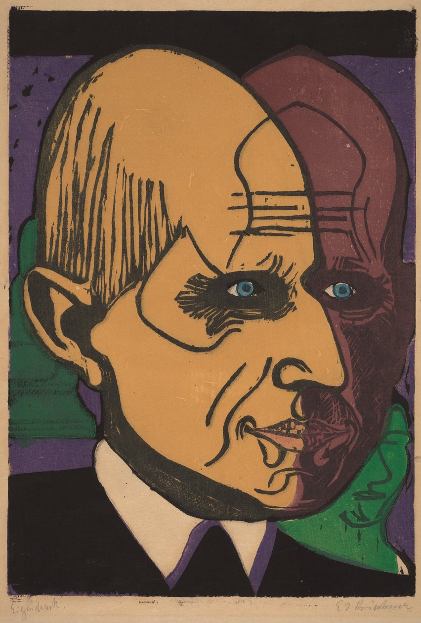 Tohtori Bauerin pää tekijältä Ernst Ludwig Kirchner