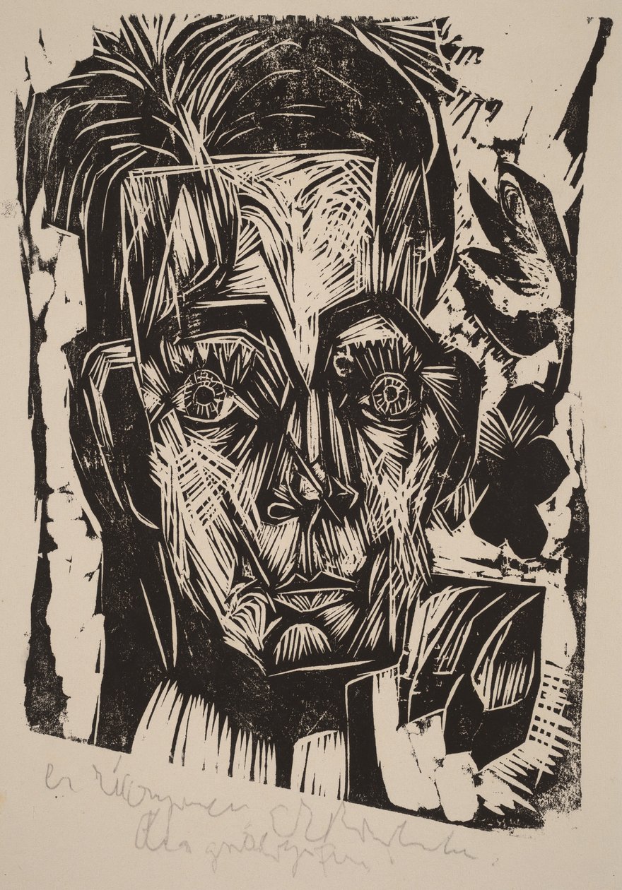 Tohtori Robert Binswangerin (Opiskelija) pää tekijältä Ernst Ludwig Kirchner