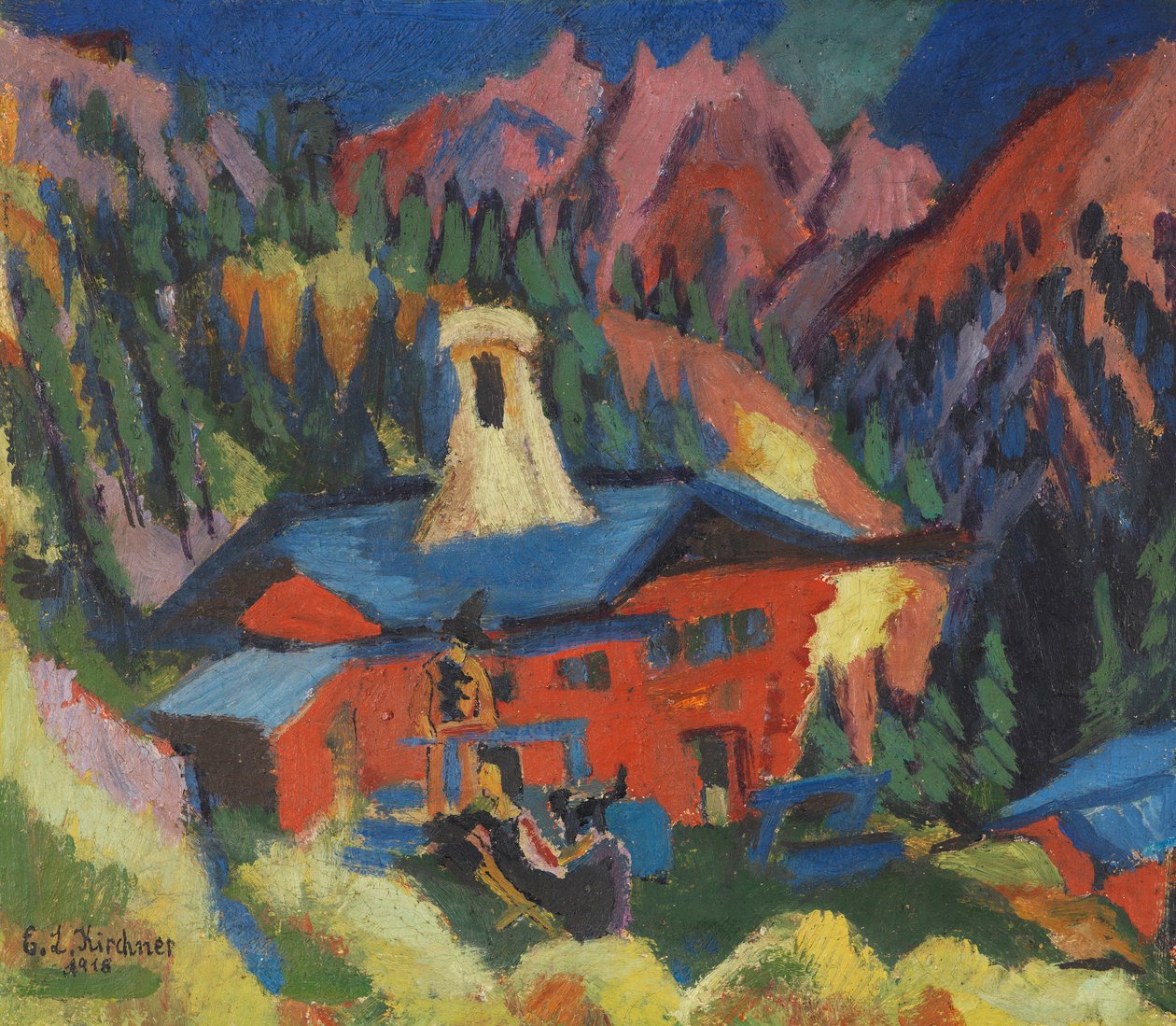 Talo Stafelalpilla, 1918-1919. tekijältä Ernst Ludwig Kirchner
