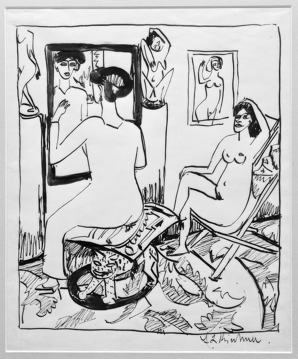 Sisätilat II tekijältä Ernst Ludwig Kirchner