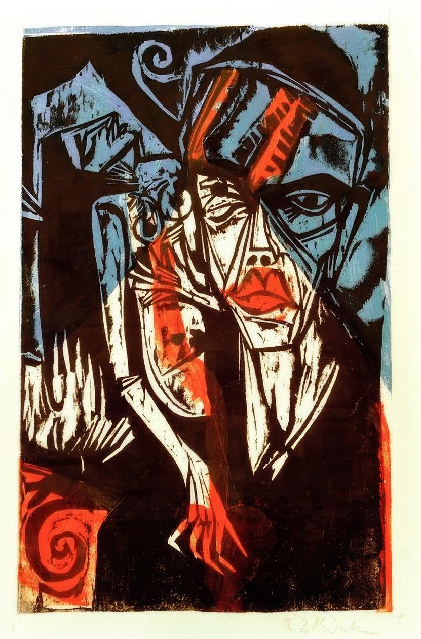 Taistelut (rakkauden piina) tekijältä Ernst Ludwig Kirchner
