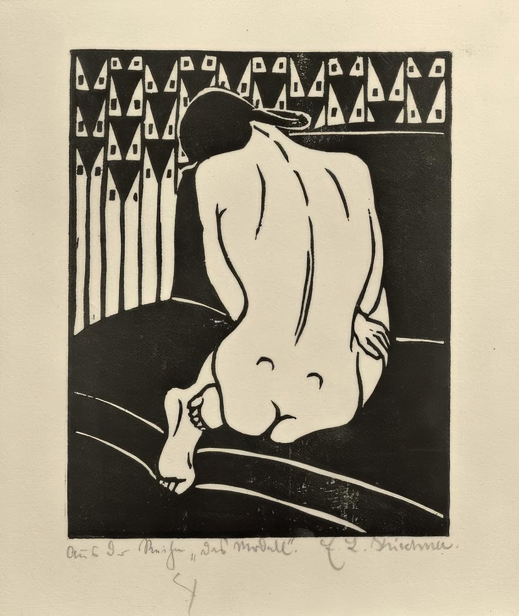Hiipivä liike, takaa katsottuna tekijältä Ernst Ludwig Kirchner
