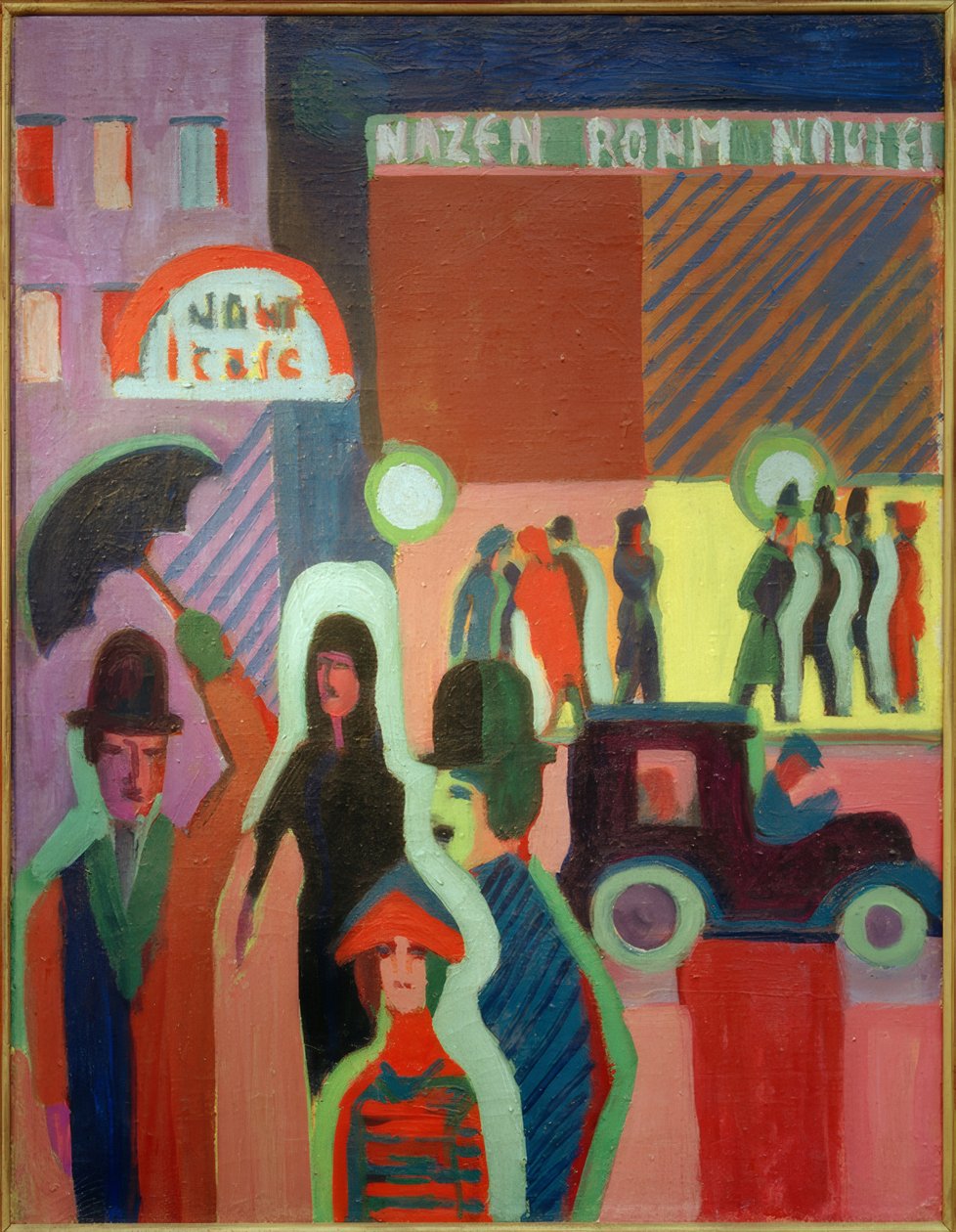 Tavaratalo sateessa tekijältä Ernst Ludwig Kirchner