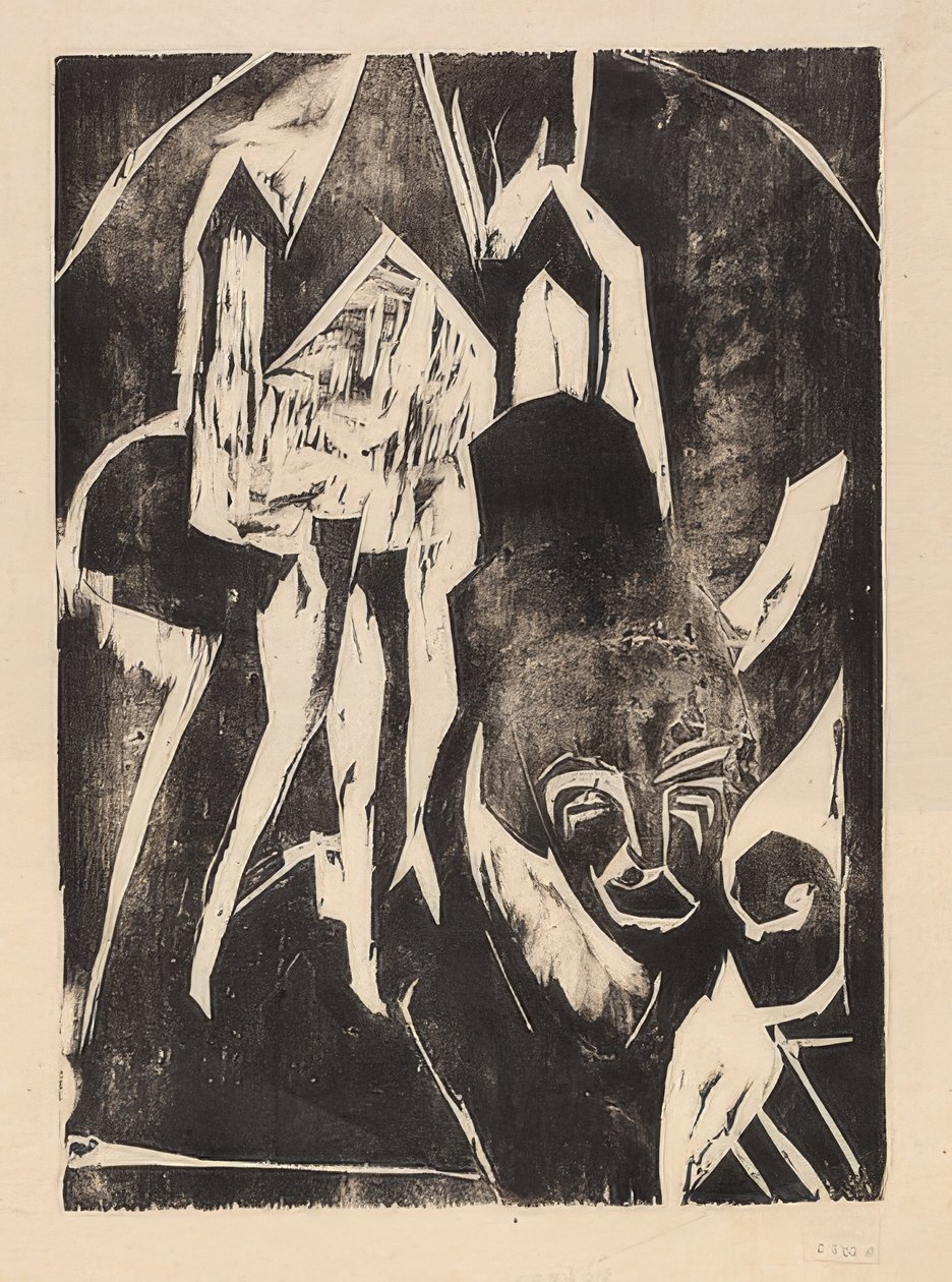 Cocotte kadulla. 1915 tekijältä Ernst Ludwig Kirchner