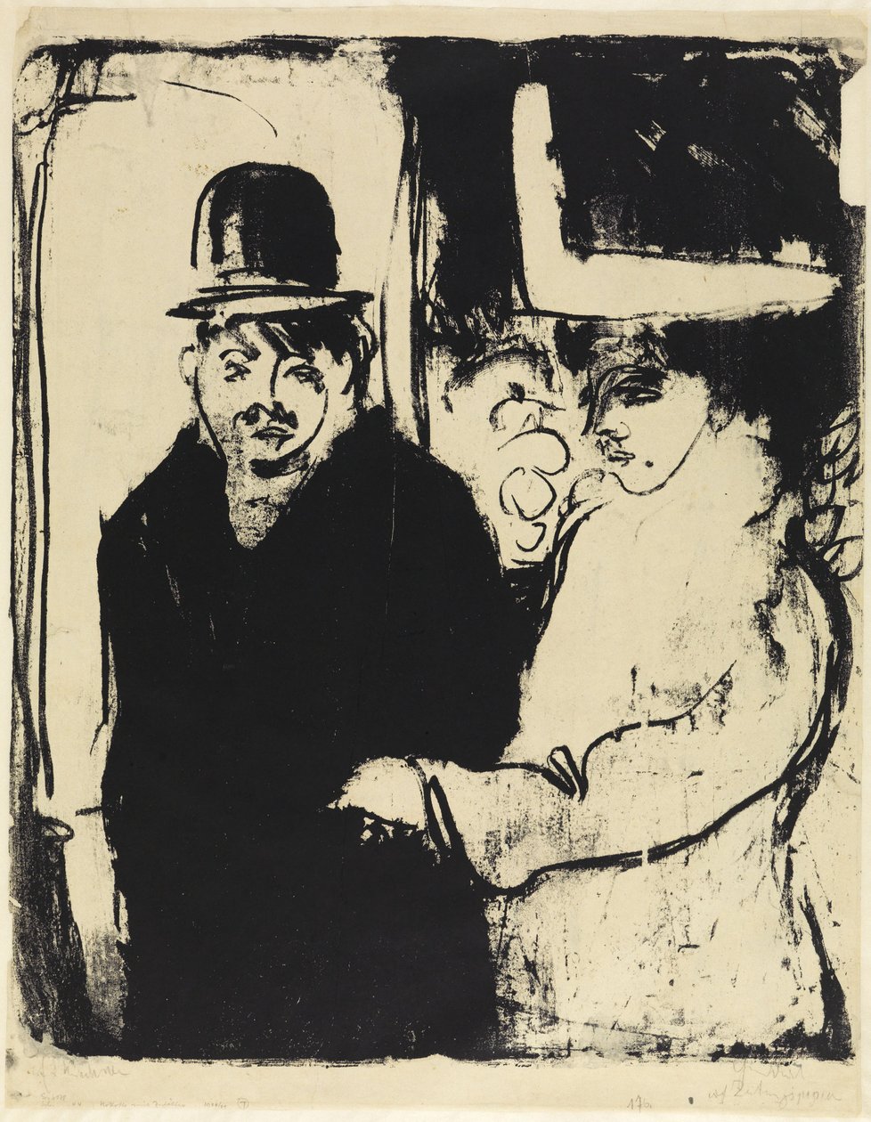 Kokotte ja parittaja tekijältä Ernst Ludwig Kirchner