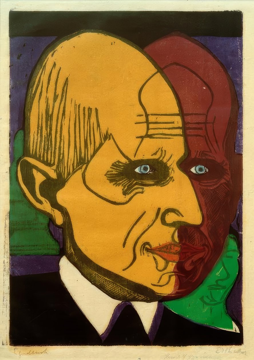 Kopf Dr. Frédéric Bauer tekijältä Ernst Ludwig Kirchner