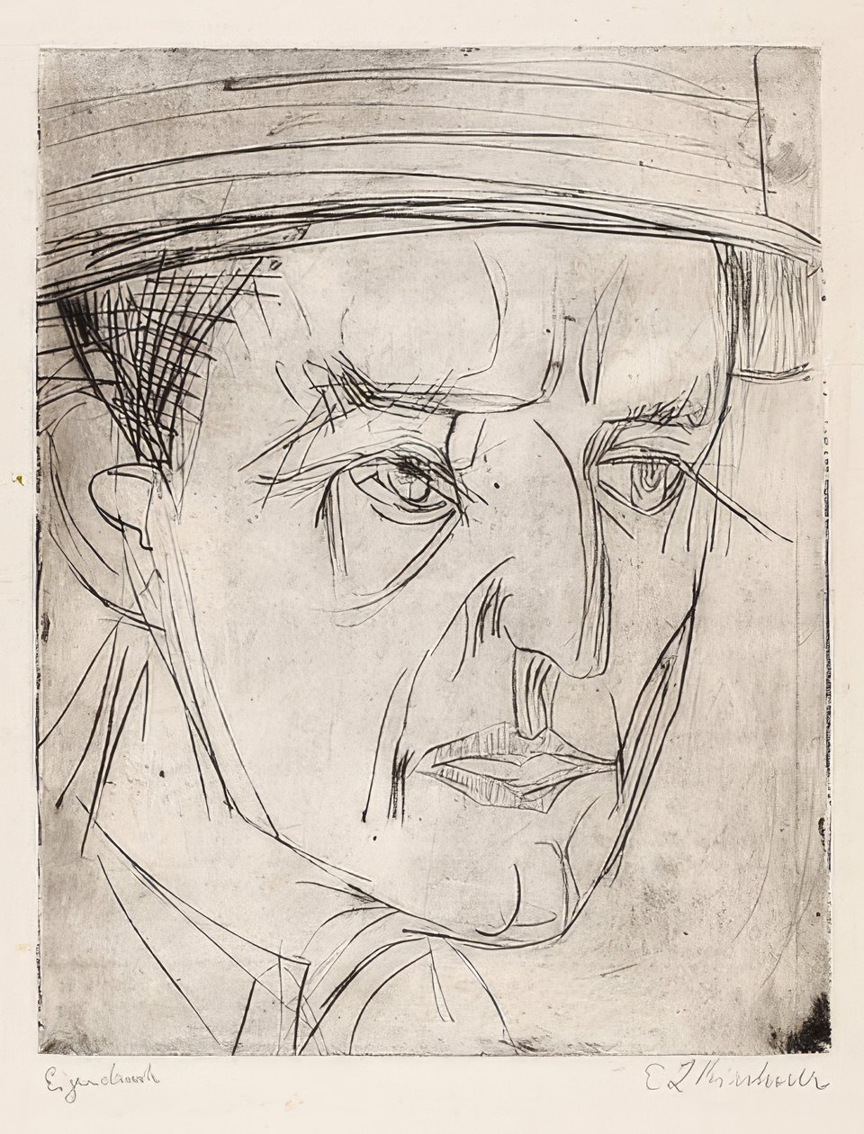 Johtaja Dr. Grisebach. 1920 tekijältä Ernst Ludwig Kirchner