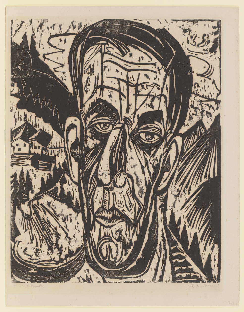 Kopf van de Velde, helppo. – Van de Velde Bergenin välissä tekijältä Ernst Ludwig Kirchner