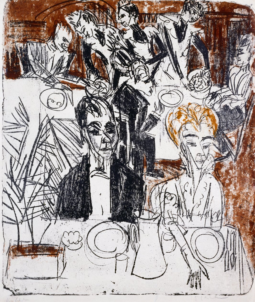 Pöytä katettu tekijältä Ernst Ludwig Kirchner
