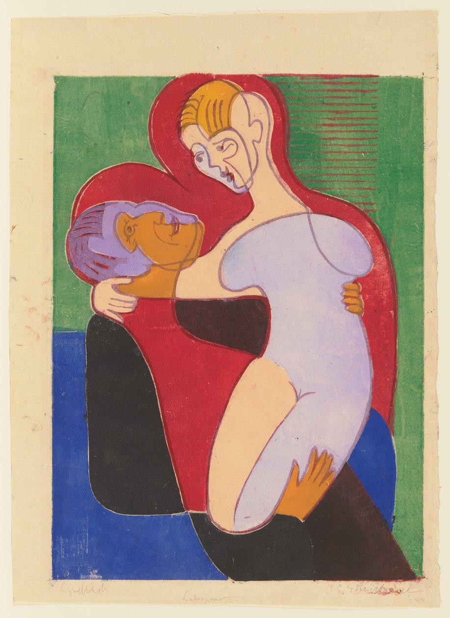 Rakastavaiset (Elisabeth ja Julius Hembus) tekijältä Ernst Ludwig Kirchner