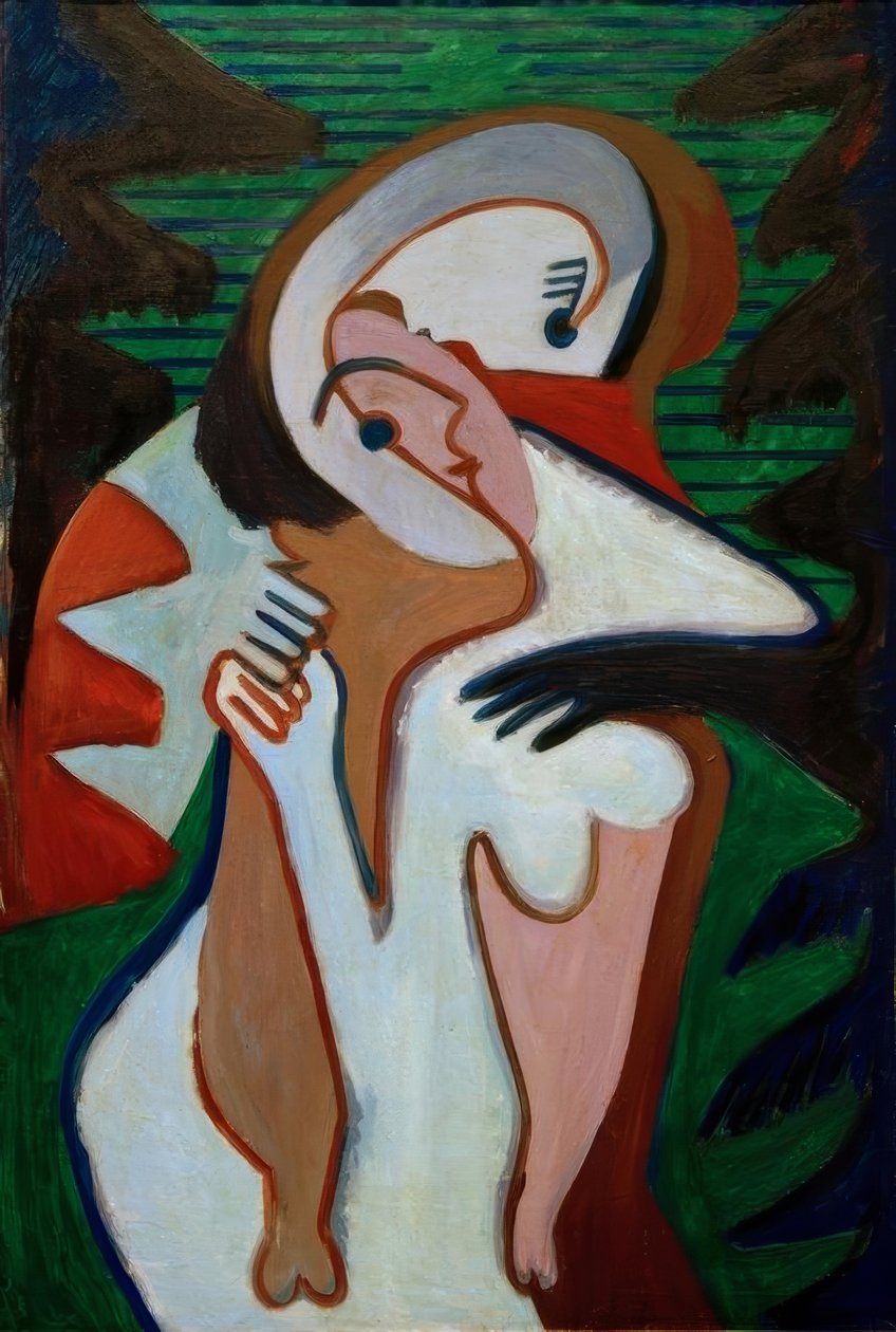Liebespaar – Der Kuß tekijältä Ernst Ludwig Kirchner