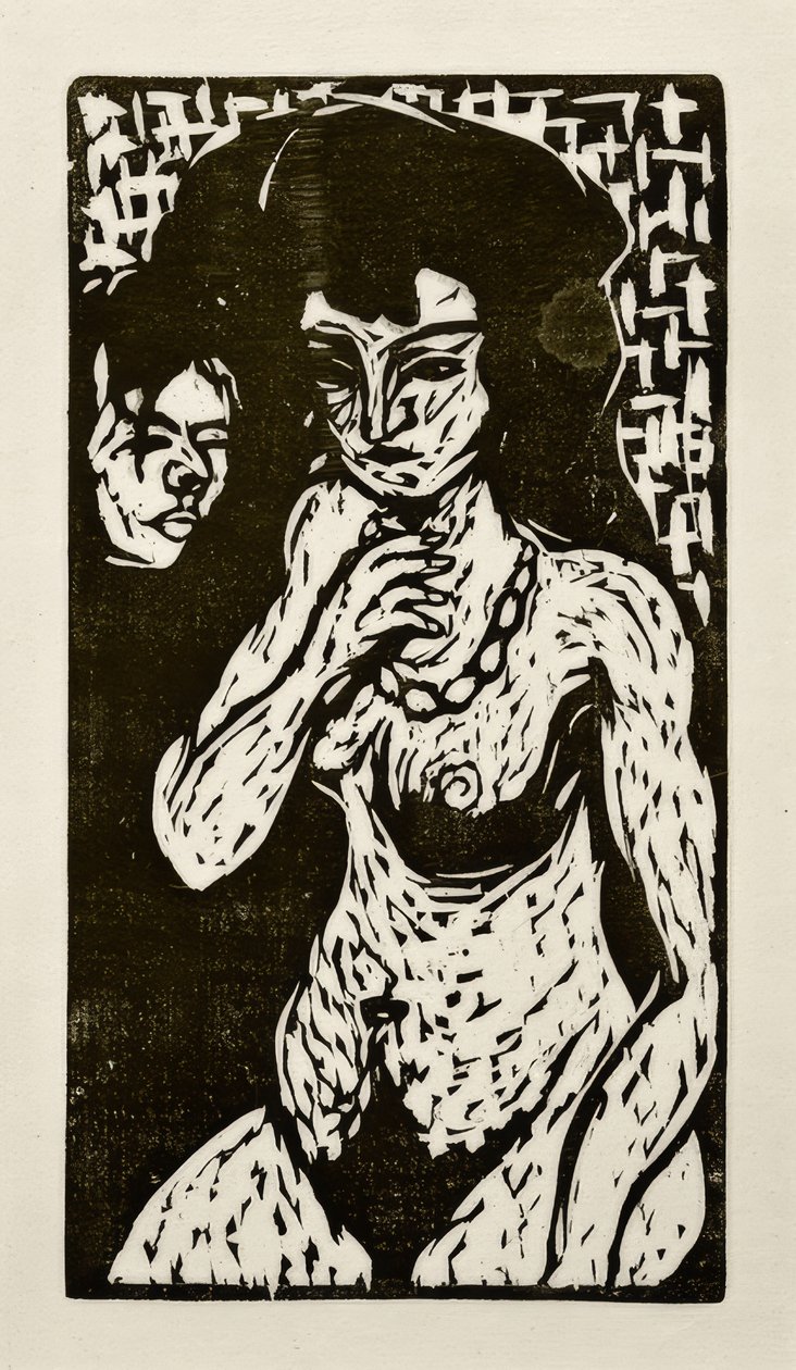 Alaston tyttö omakuva tekijältä Ernst Ludwig Kirchner