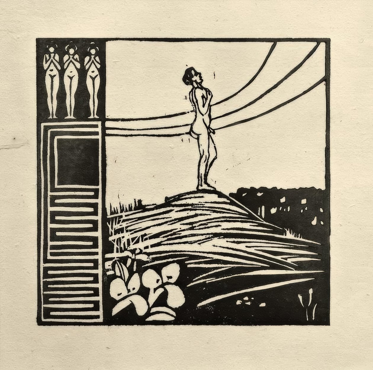 Mieshahmo vuorella (Die Sehnsucht) tekijältä Ernst Ludwig Kirchner