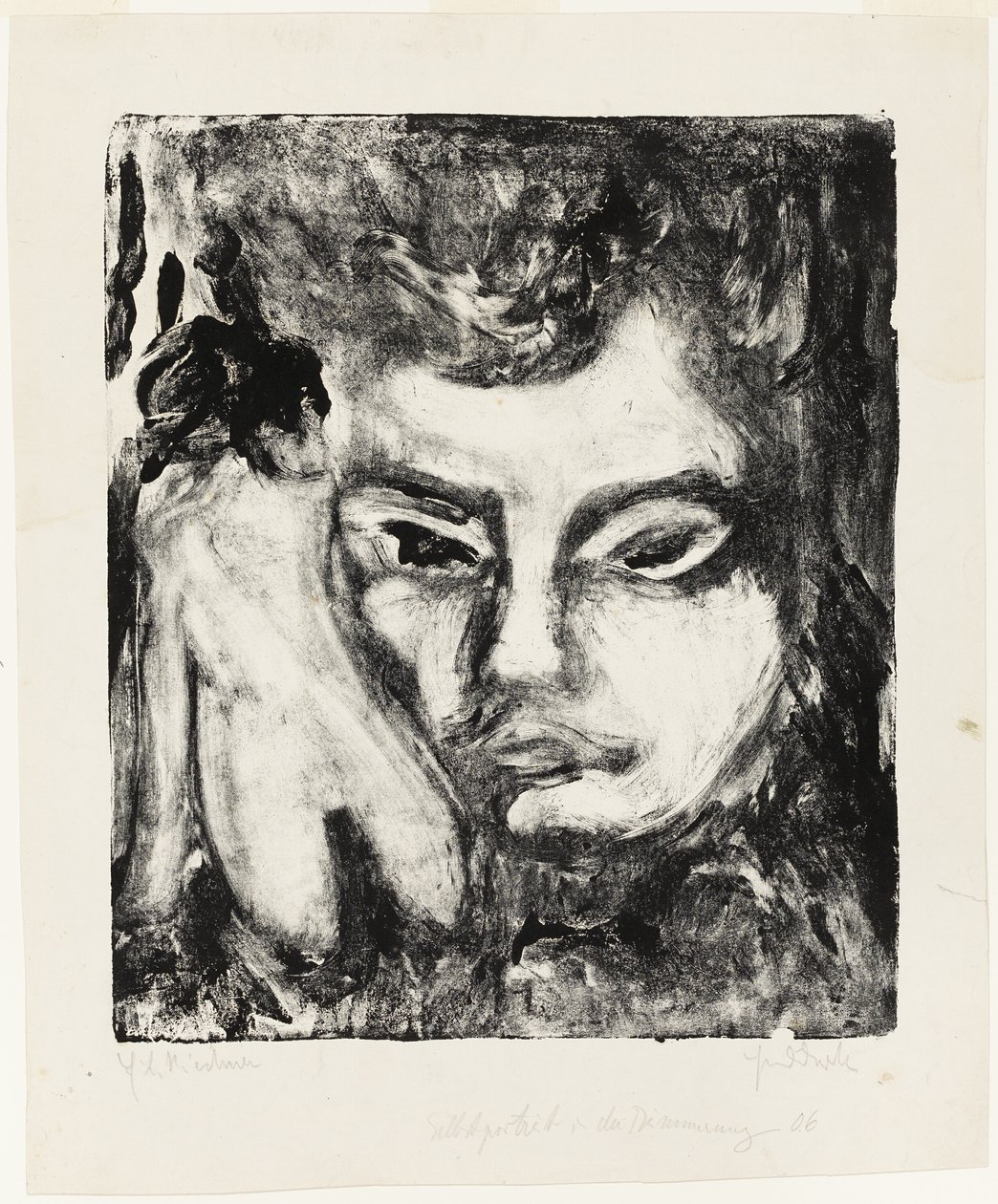 Miehen pää ja alaston tekijältä Ernst Ludwig Kirchner